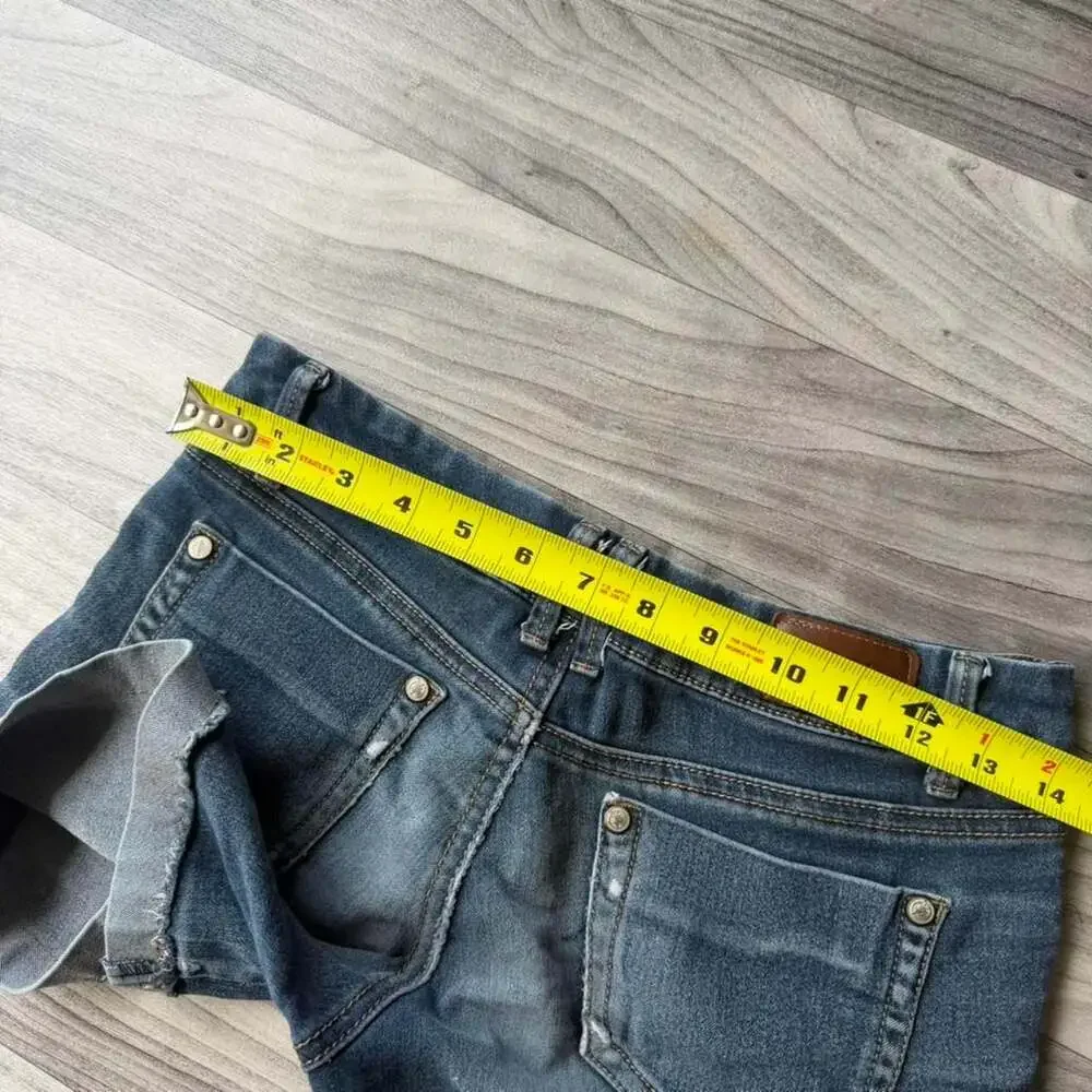 Paris Blues Vintage Y2K Low Rise Denim Cuffed Denim Shorts